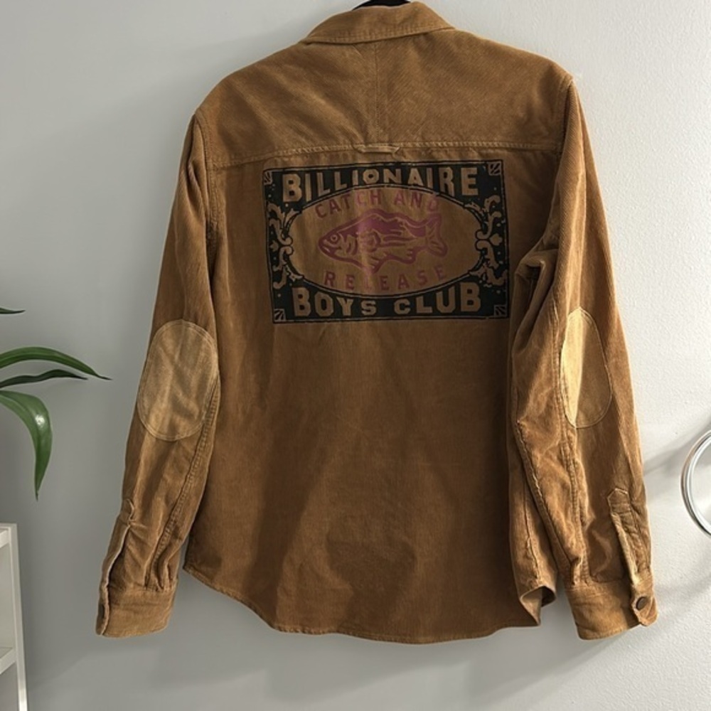 RARE Billionaire boys club ‘catch and release’ corduroy jacket over shirt
